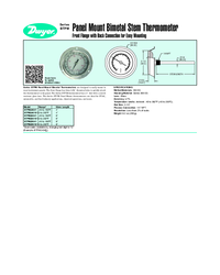 Thumbnail of document Data Sheet - BTPM Panel Mount Bimetal Stem Thermometer